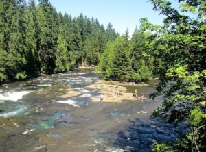 3L Devleopment Inc.'s application for an ammendment to the Regional Growth Strategy includes the popular Stotan Falls swimming area. 